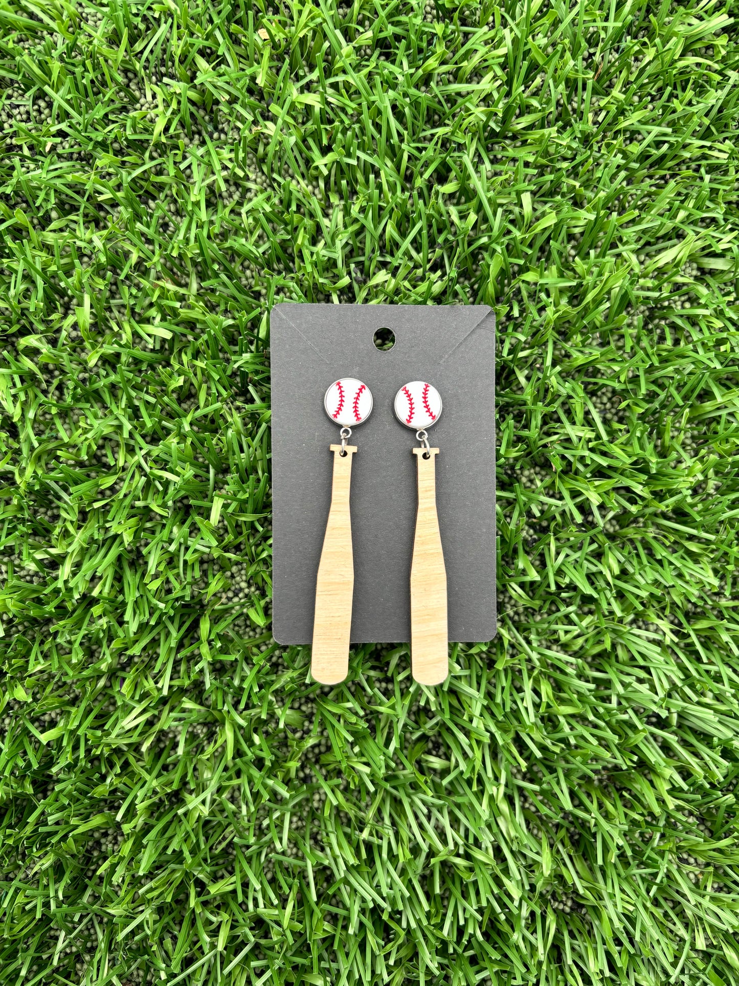 Baseball + Bat Earrings