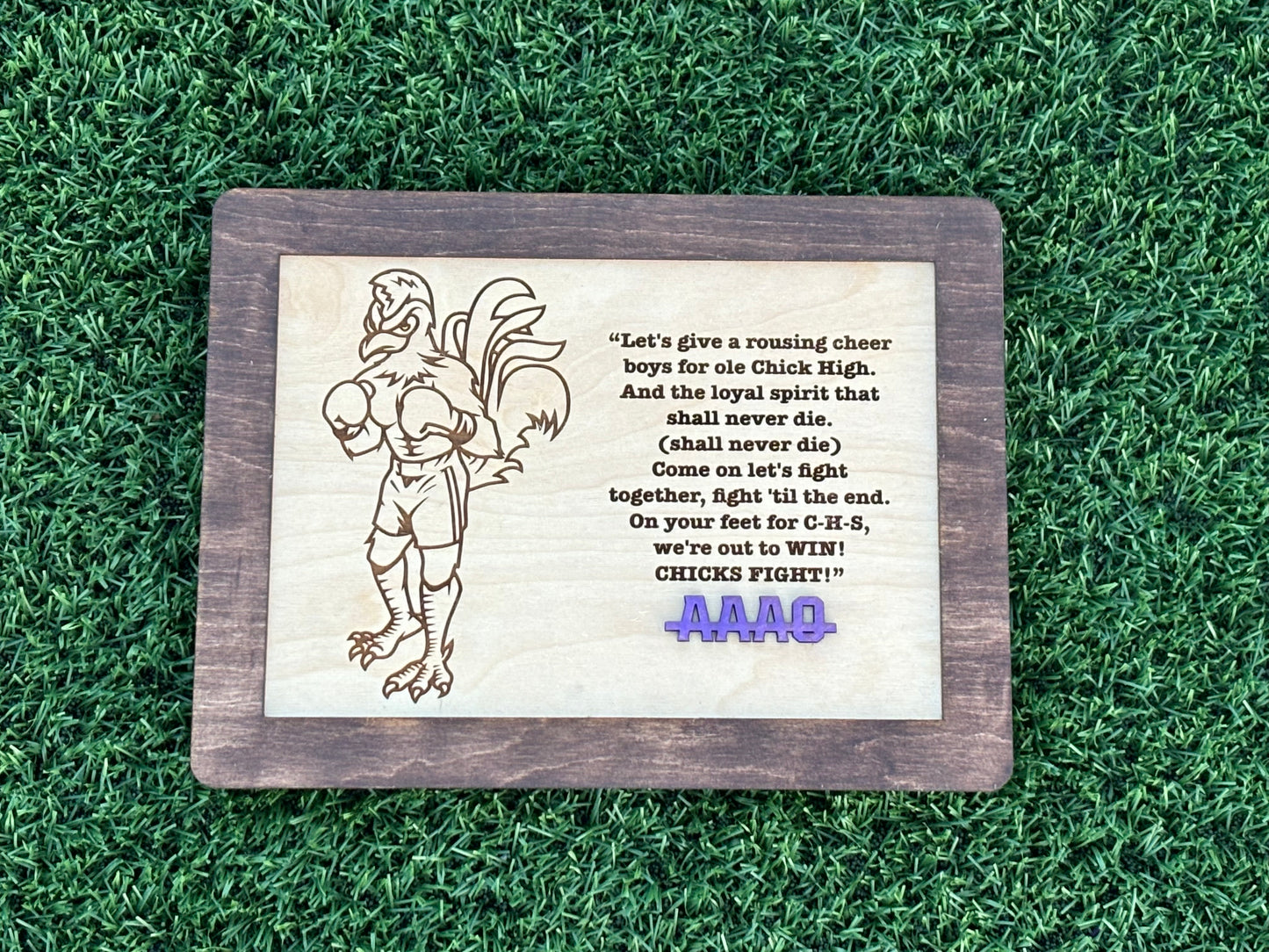 Chicks Fight Song AAAO sign