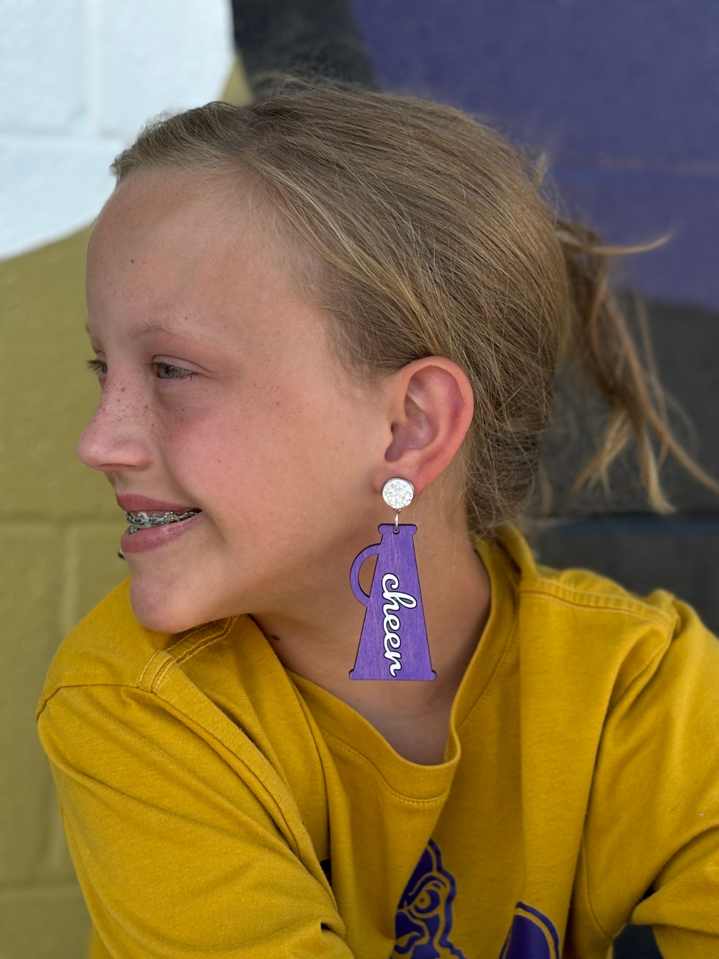 Cheer Megaphone Earrings