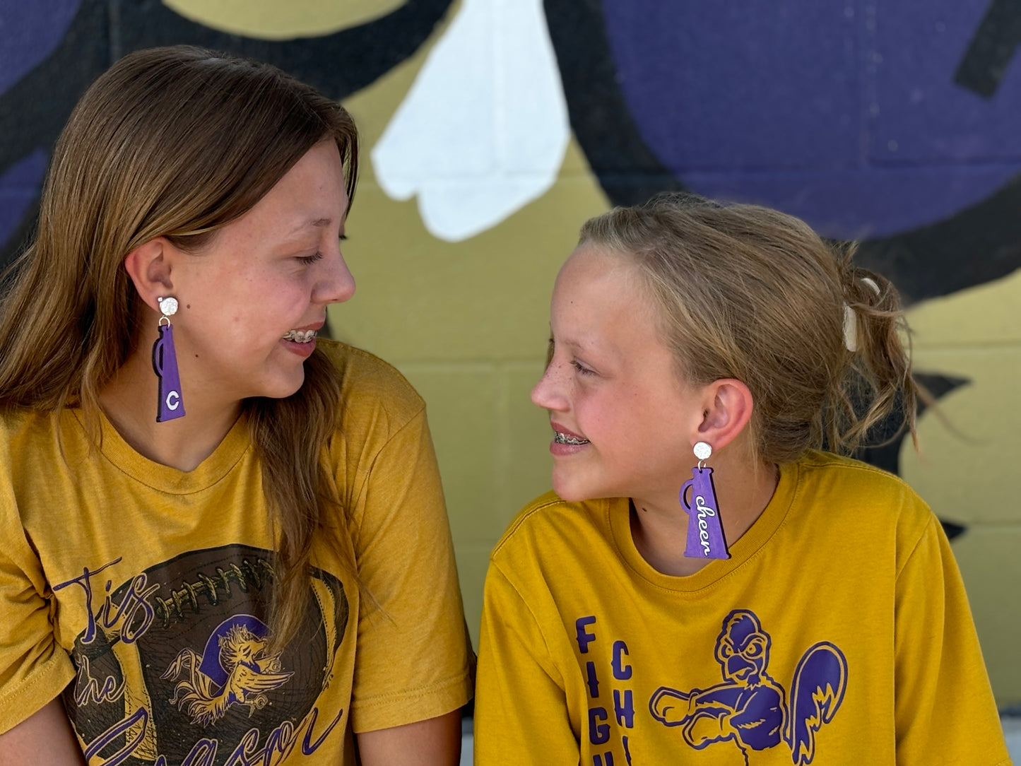 Cheer Megaphone Earrings