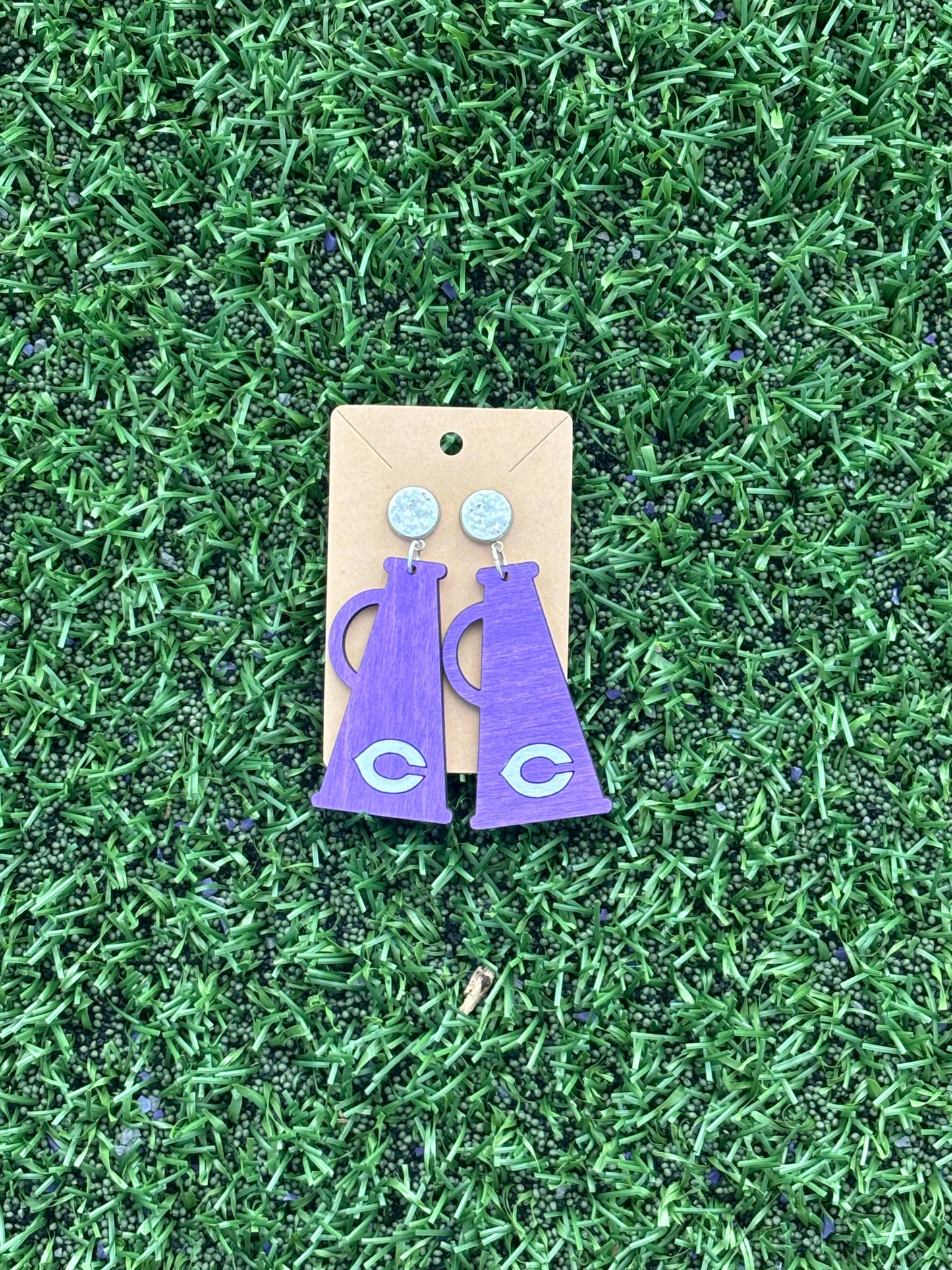 Cheer Megaphone Chick C Earrings