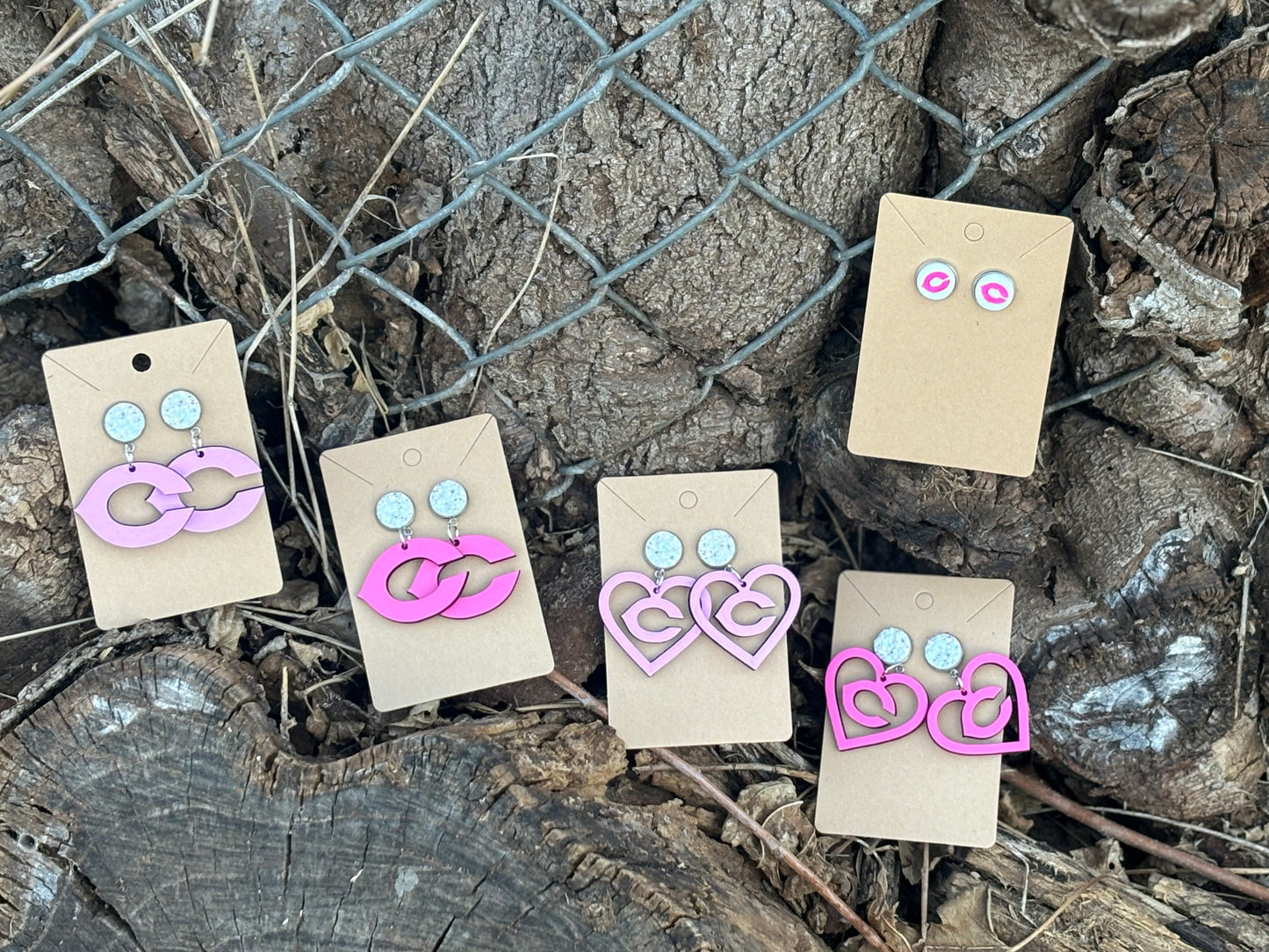 Pink Out Special Edition - Hot Pink Chick C Stud Earrings