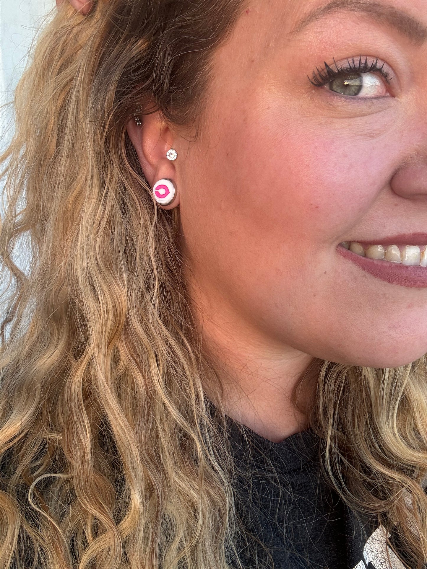 Pink Out Special Edition - Hot Pink Chick C Stud Earrings