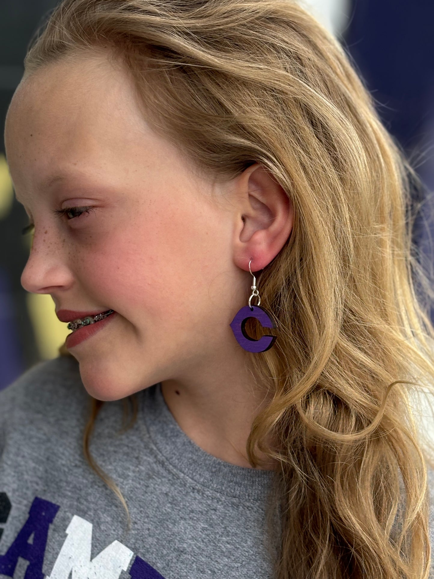 Fightin’ Chick “C” Dangle Earring