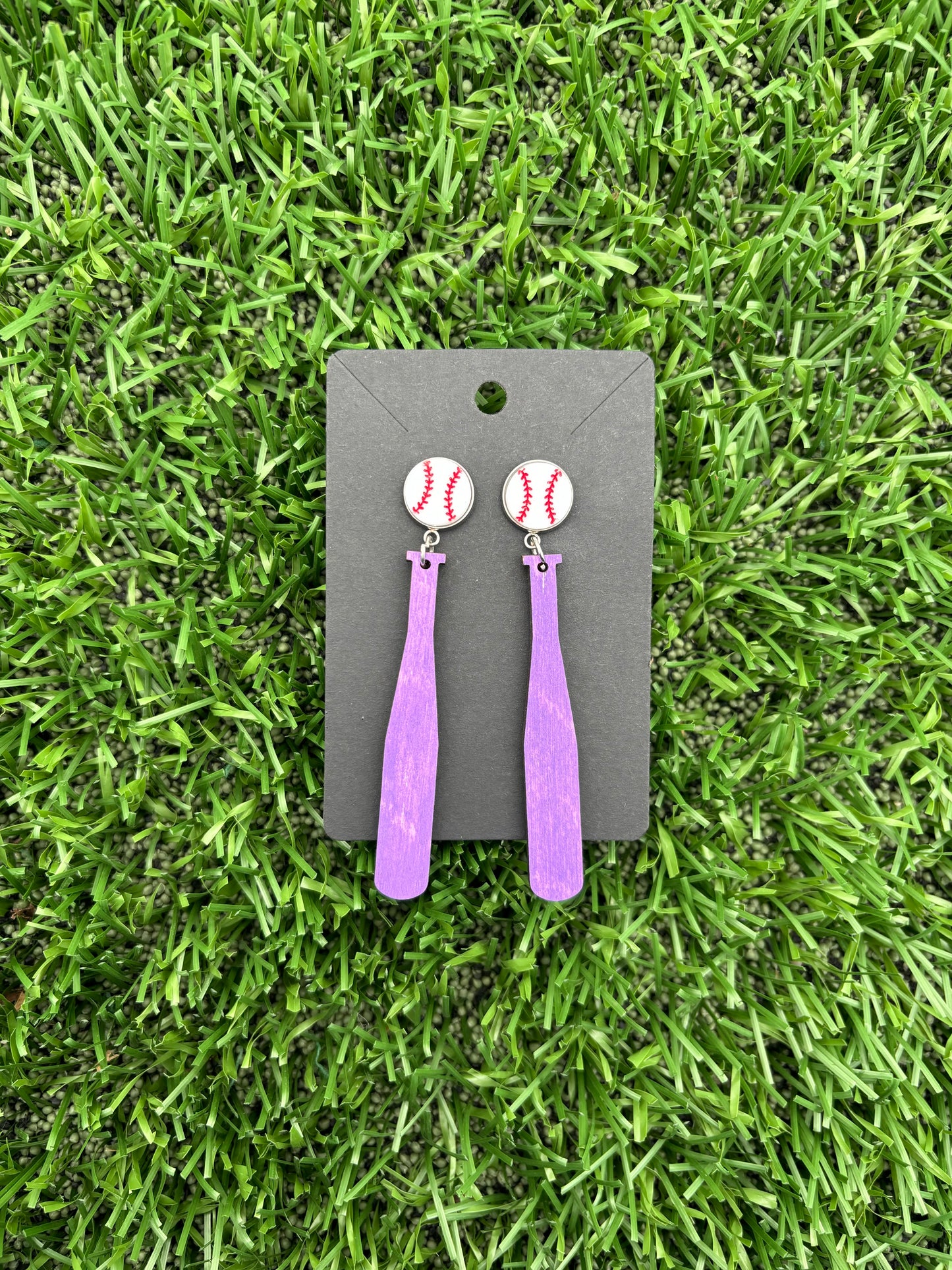 Baseball + Bat Earrings