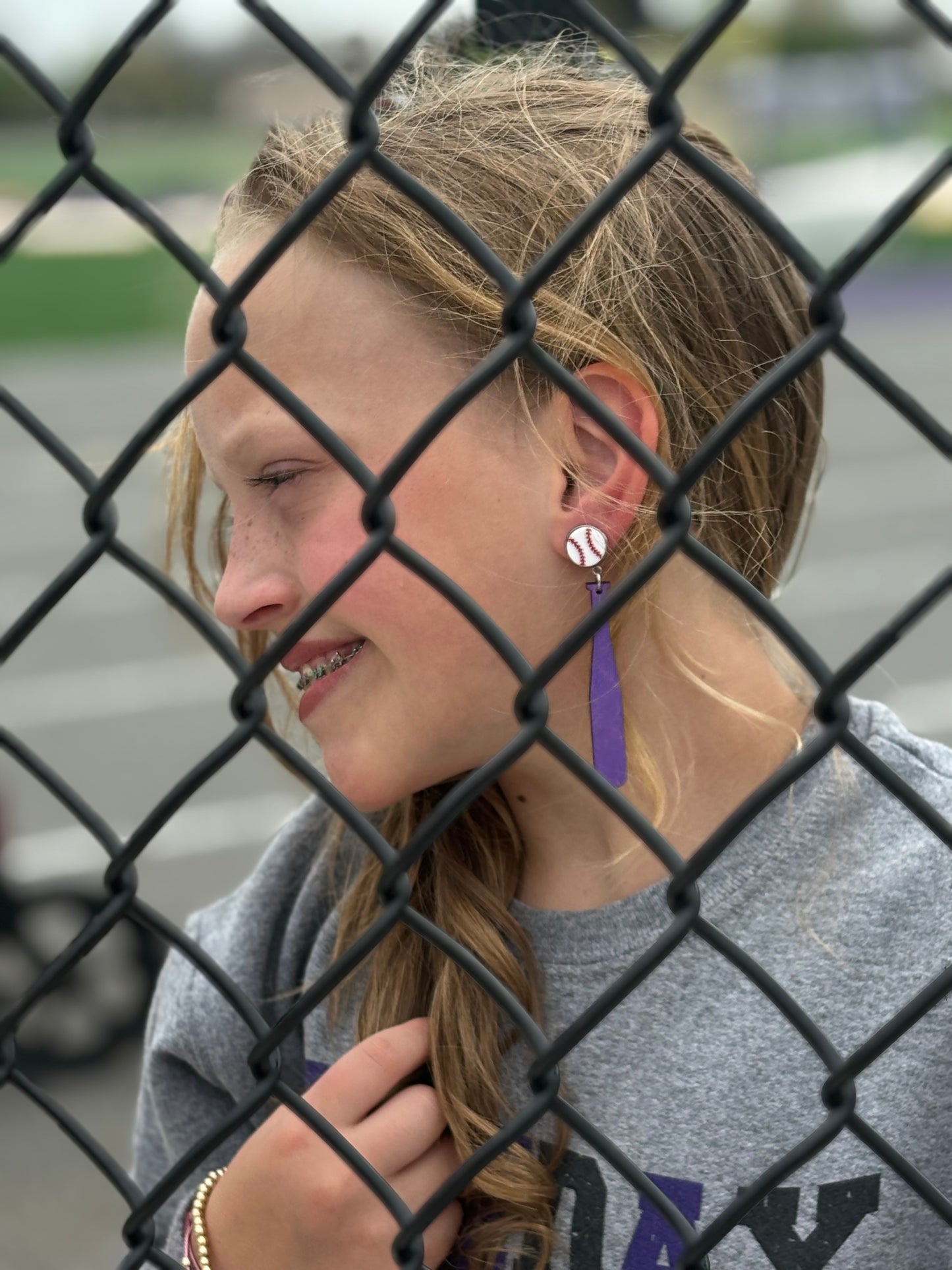 Baseball + Bat Earrings