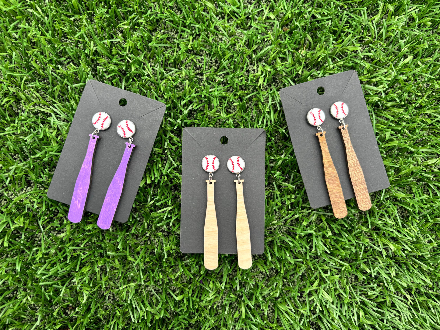 Baseball + Bat Earrings