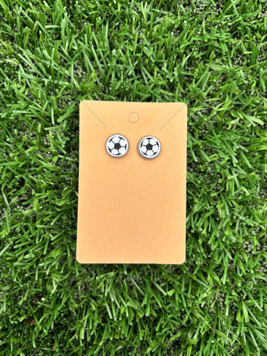 Soccer Stud Earring