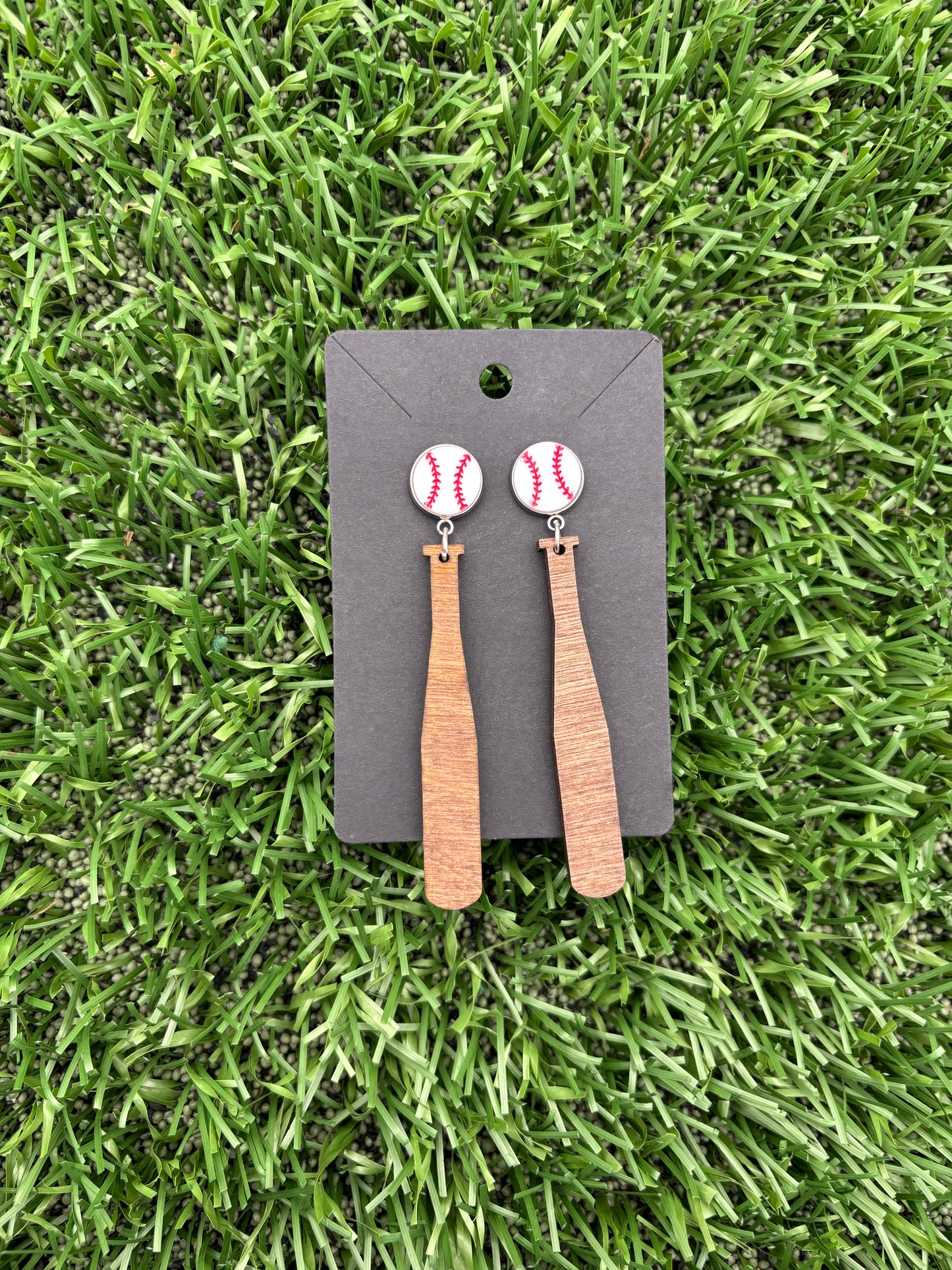 Baseball + Bat Earrings