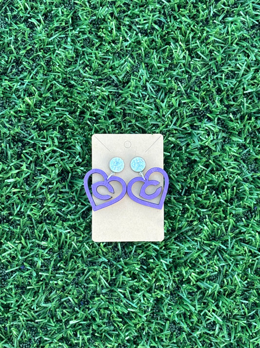 C Heart Earrings