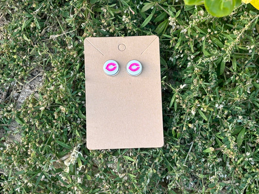 *Pink Out Special Edition - Hot Pink Chick C Stud Earrings